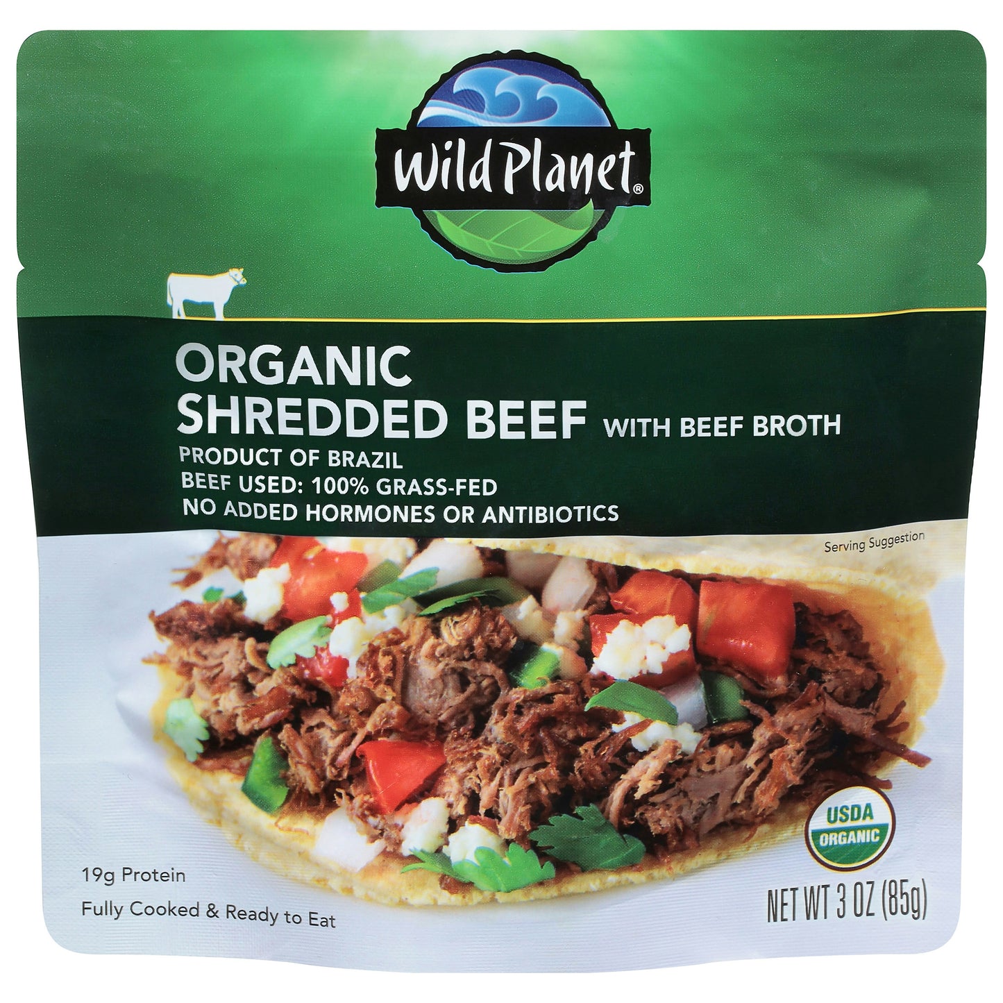 Wild Planet Beef Shredded Organic 3 oz (Pack of 24)