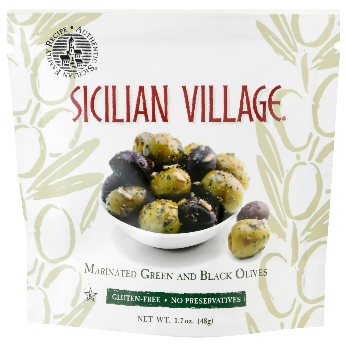 Sicilian Village Olives Mixed Marinated 1.7 Oz (Pack of 10)