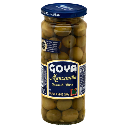 Goya Olive Manzanilla 9.5 Oz Pack of 12