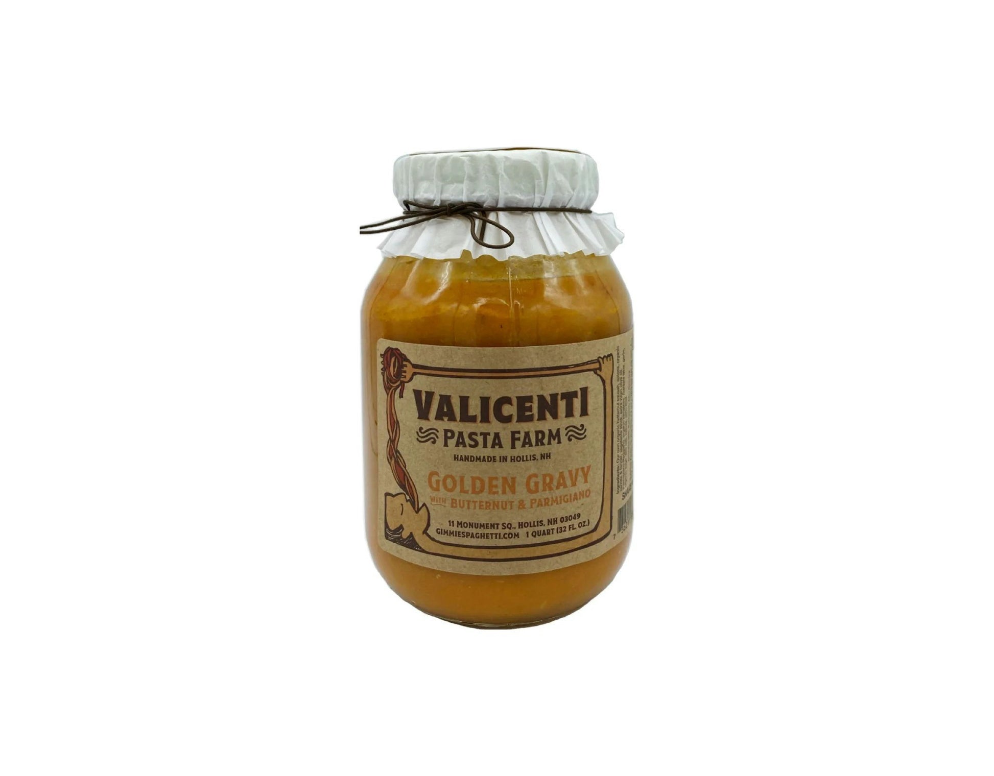 Valicenti Pasta Farm Pasta Sauce Golden Gravy w Butternut & Parmigiano 32 Oz Pack of 12