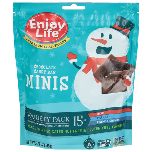 Enjoy Life Bar Chocolate Variety Winter 5.25 Oz Pack of 6