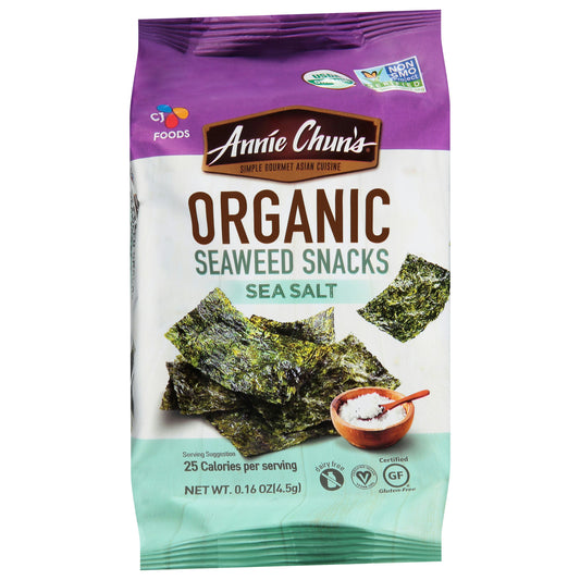 Annie Chuns Seaweed Snck Sea Salt Mini 0.16 Oz Pack of 12