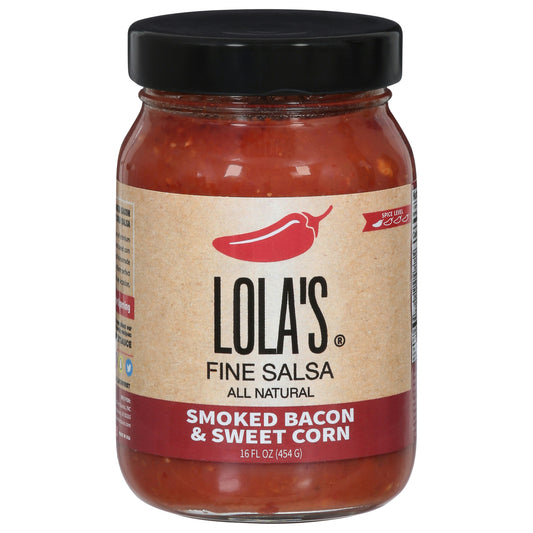 Lolas Fine Hot Sauce Salsa Smkd Bacon & - 16 FZ (Pack of 6)