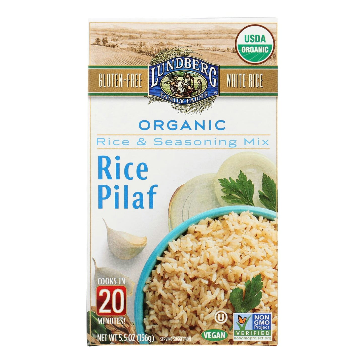 Lundberg Family Farms - Rice and Seasoning Mix - White Rice Pilaf 5.50 oz (Pack of 6)