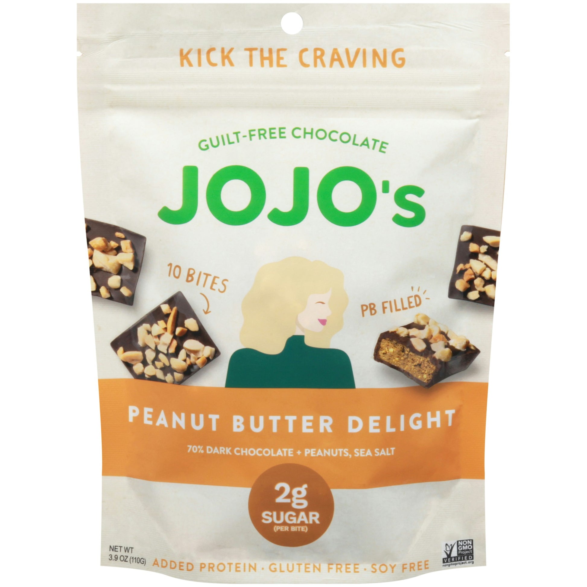 Jojos Chocolate Bites Chocolate Peanut Butter 3.6 oz (Pack Of 6)