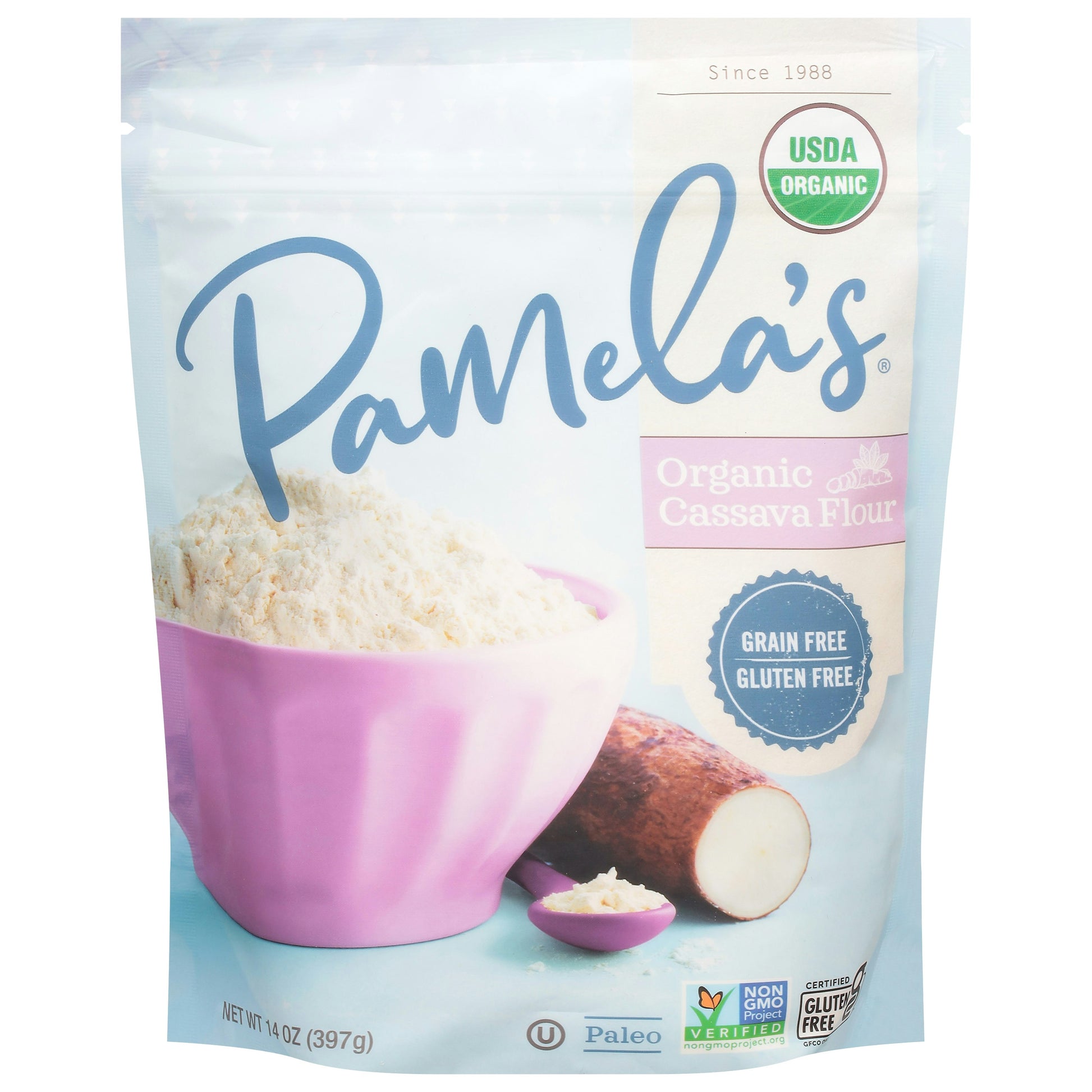 Pamelas Cassava Flour Organic 14 Oz (Pack of 6)