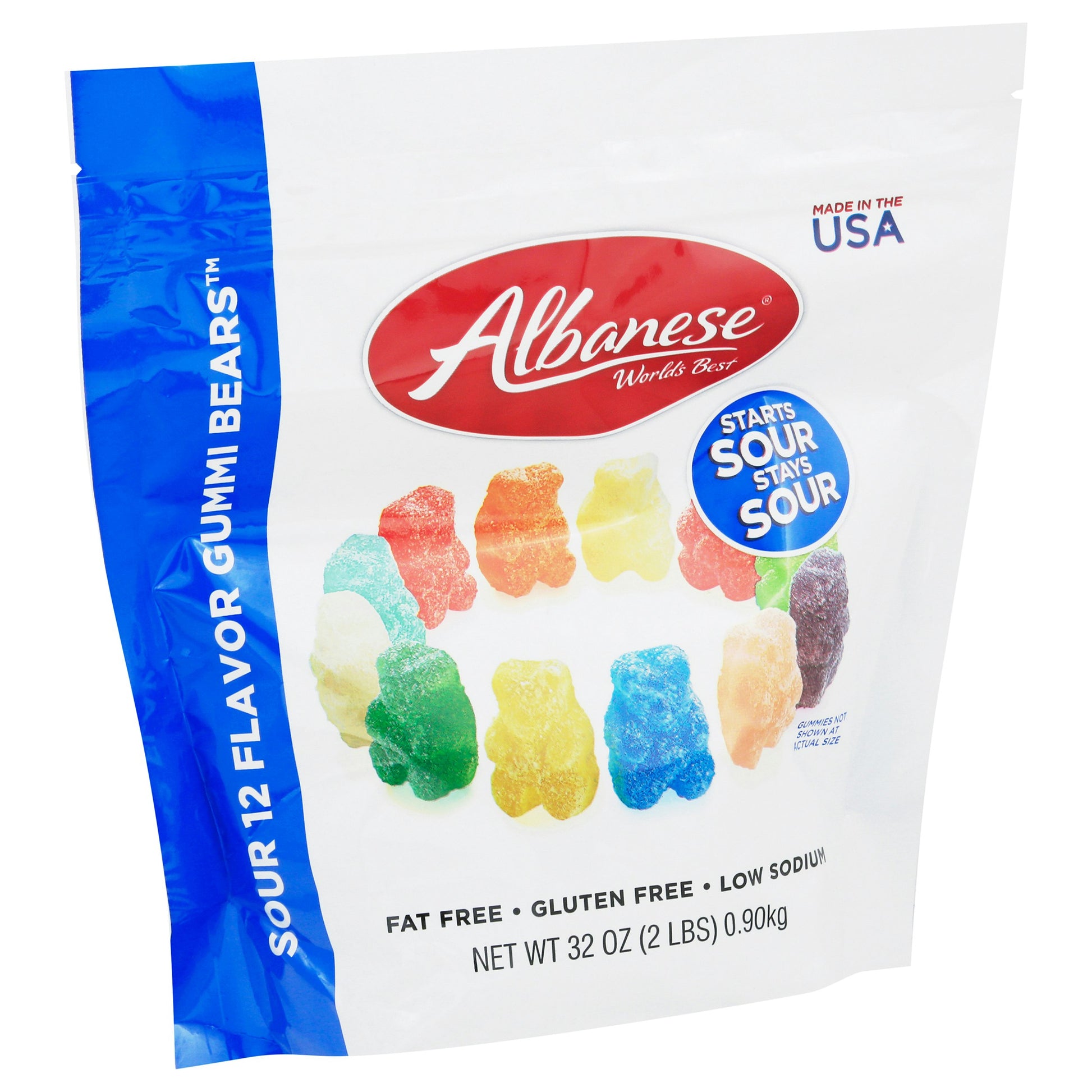 Albanese Gummy Bear 12Flavor Family Sour 32 oz (Pack of 4)