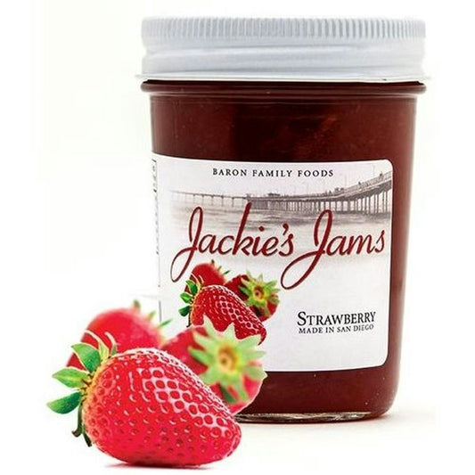 Jackies Jams Strawberry Jam 8 Oz Pack of 12