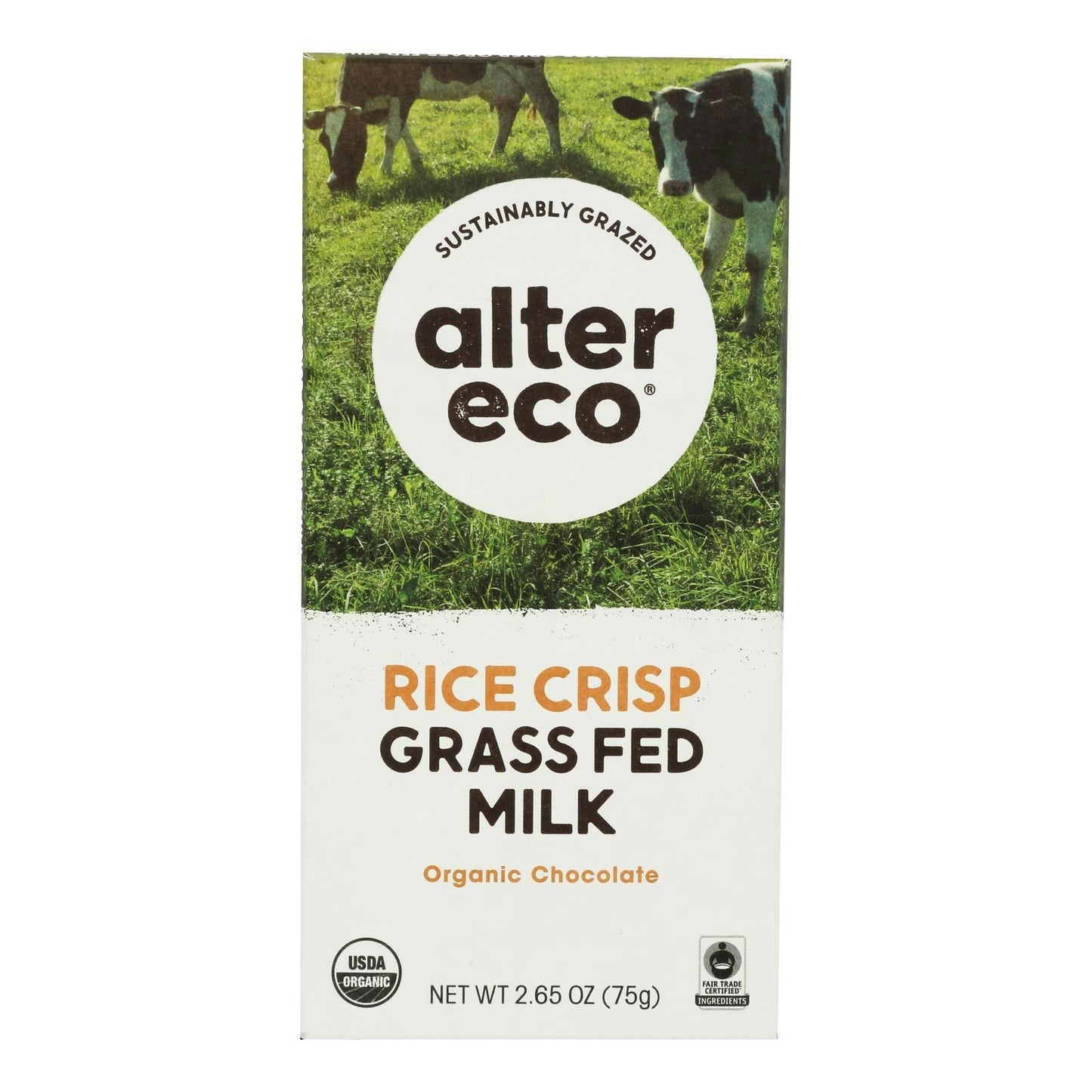 Alter Eco - Chocolate Bar Rice Crunch 2.65 oz (Pack of 12)