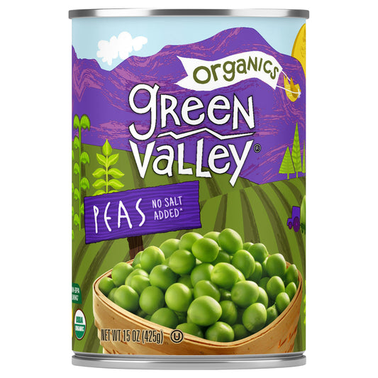 Green Valley Organics Peas Sweet Organic 15 Oz Pack of 12