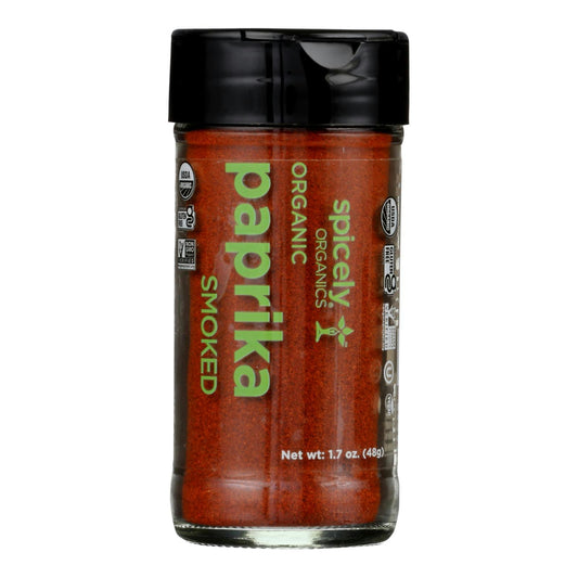 Spicely Organic Spices Paprika Smoked Glass Jar 1.7 Oz Pack of 3