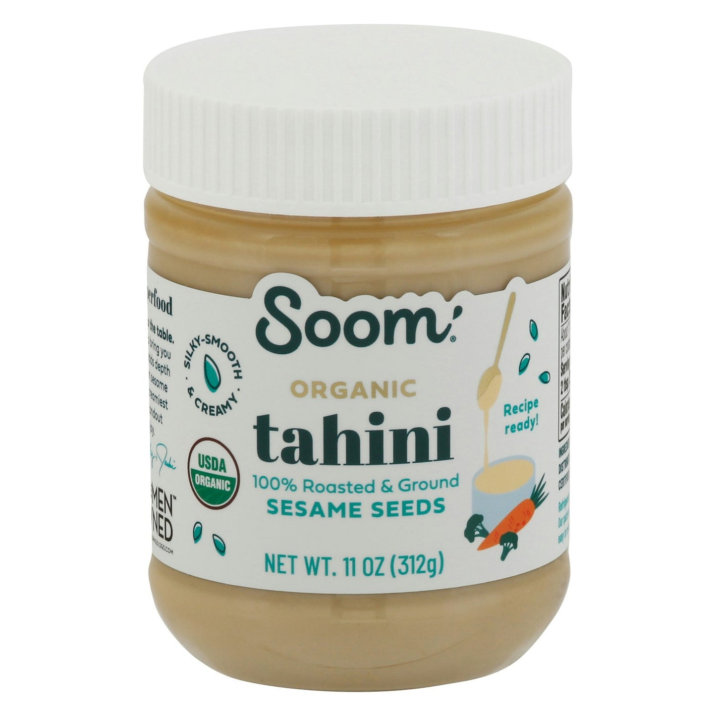 Soom Foods Tahini Organic 11 oz (Pack of 6)