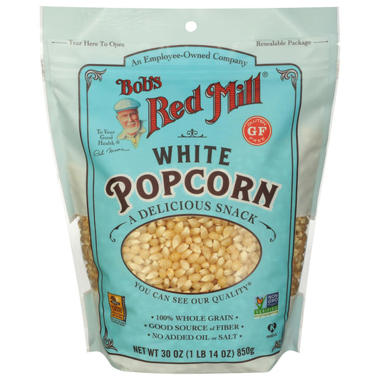 Bobs Red Mill Popcorn Whole White 30.8 Oz Pack of 4