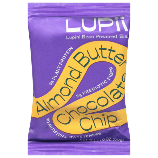 Lupii Bar Protein Almond Chocolate Chip 1.76 oz (Pack of 12)