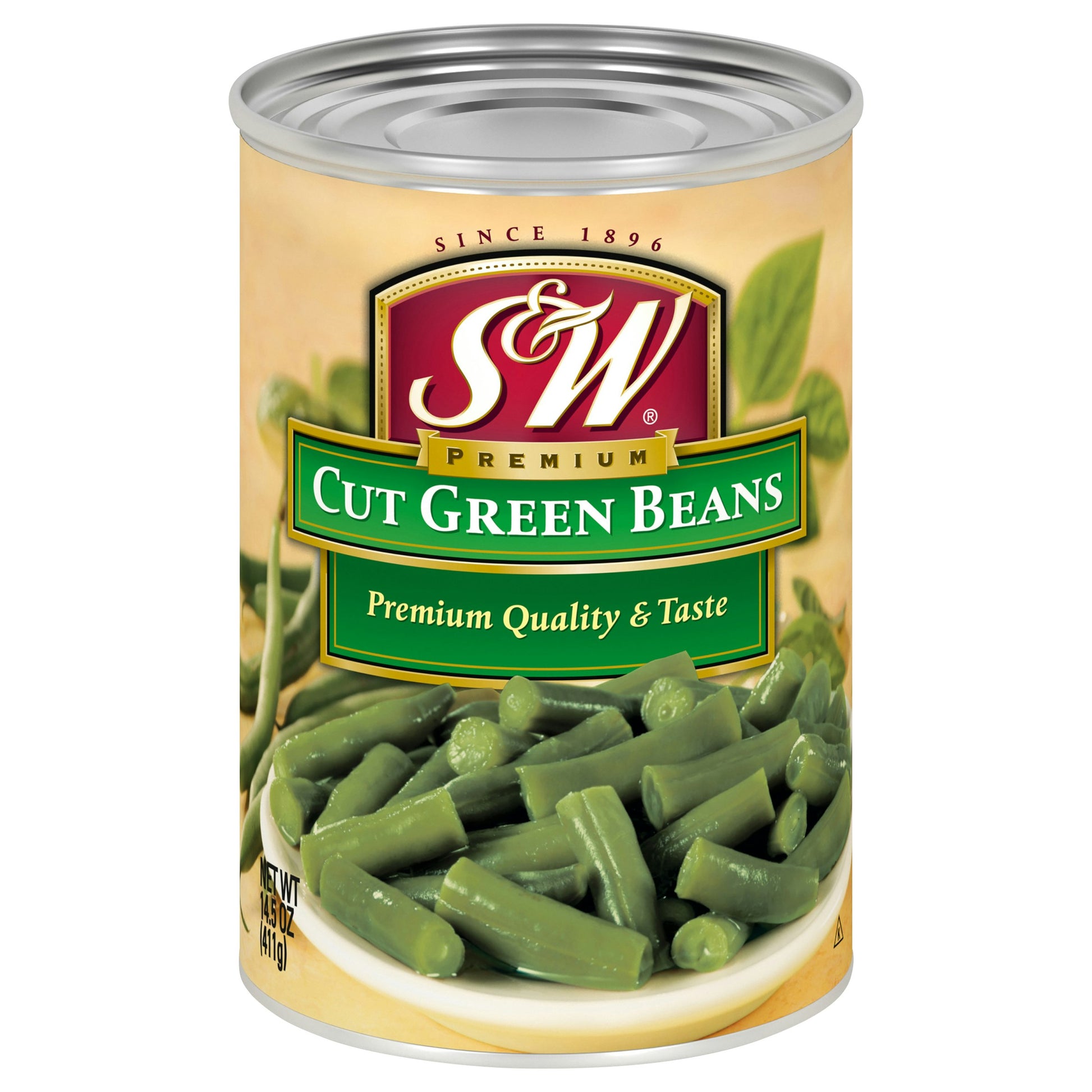 S & With Bean Green Cut Blue Lake 14.5 Oz (Pack of 24)