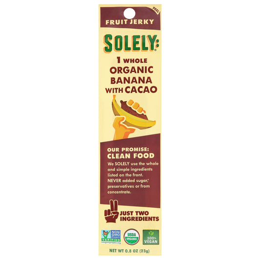 Solely Jerky Banana Cacao Organic 0.8 oz (Pack of 12)