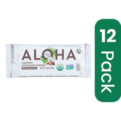 Aloha - Plant Protein Bar Coconut Chocolate 1.98 Oz (Pack of 12)