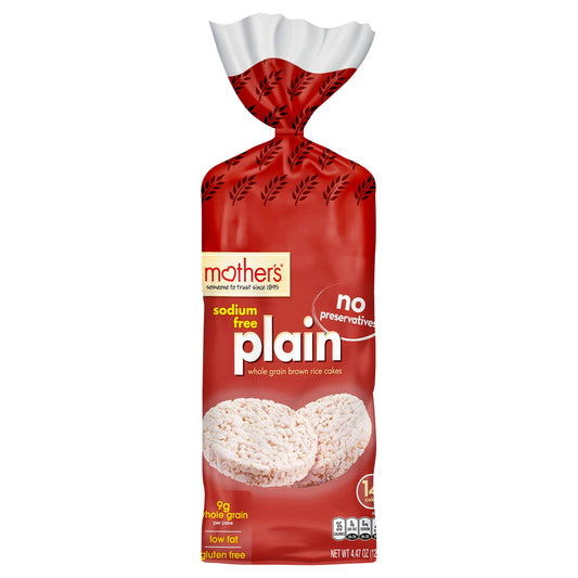 Mothers Rice Cake Plain No Salt 4.5 Oz (Pack of 12)