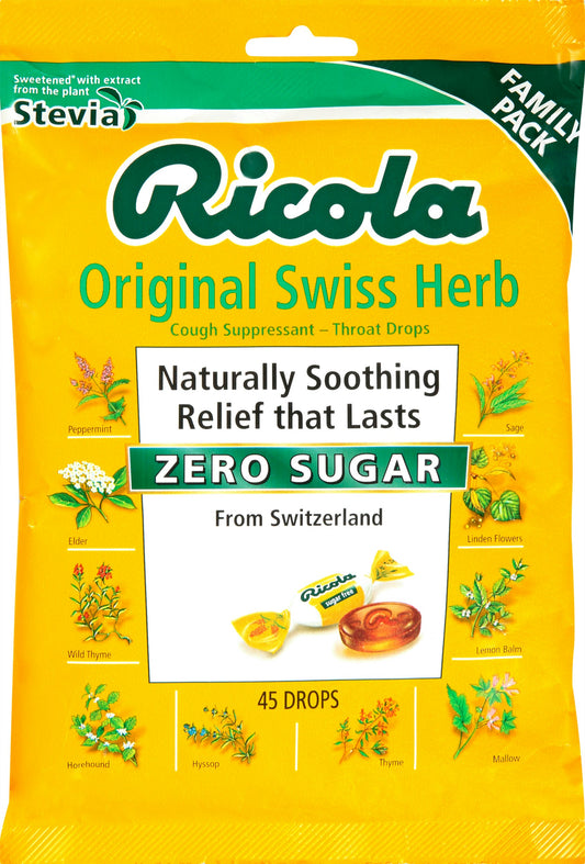 Ricola Lozenge Original Sugar Free 45 Count (Pack of 3)