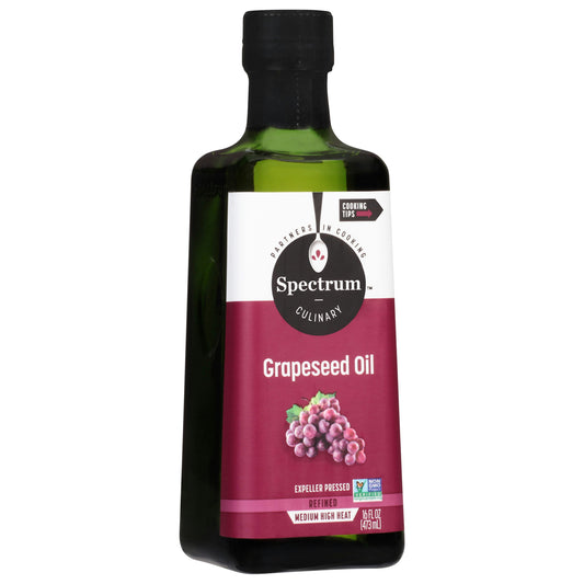 Spectrum Naturals Oil Grapeseed Refined 16 FO (Pack of 6)