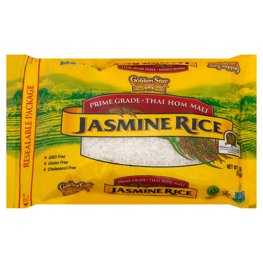 Golden Star Rice Jasmine Premium 2 Lb (Pack Of 12)