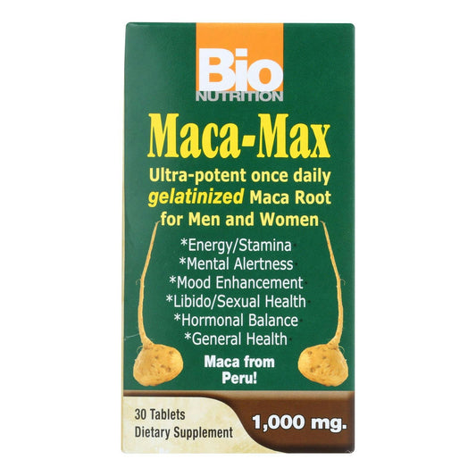 Bio Nutrition - Maca-Max - 1000 mg - 30 Tablets (Pack of 3)