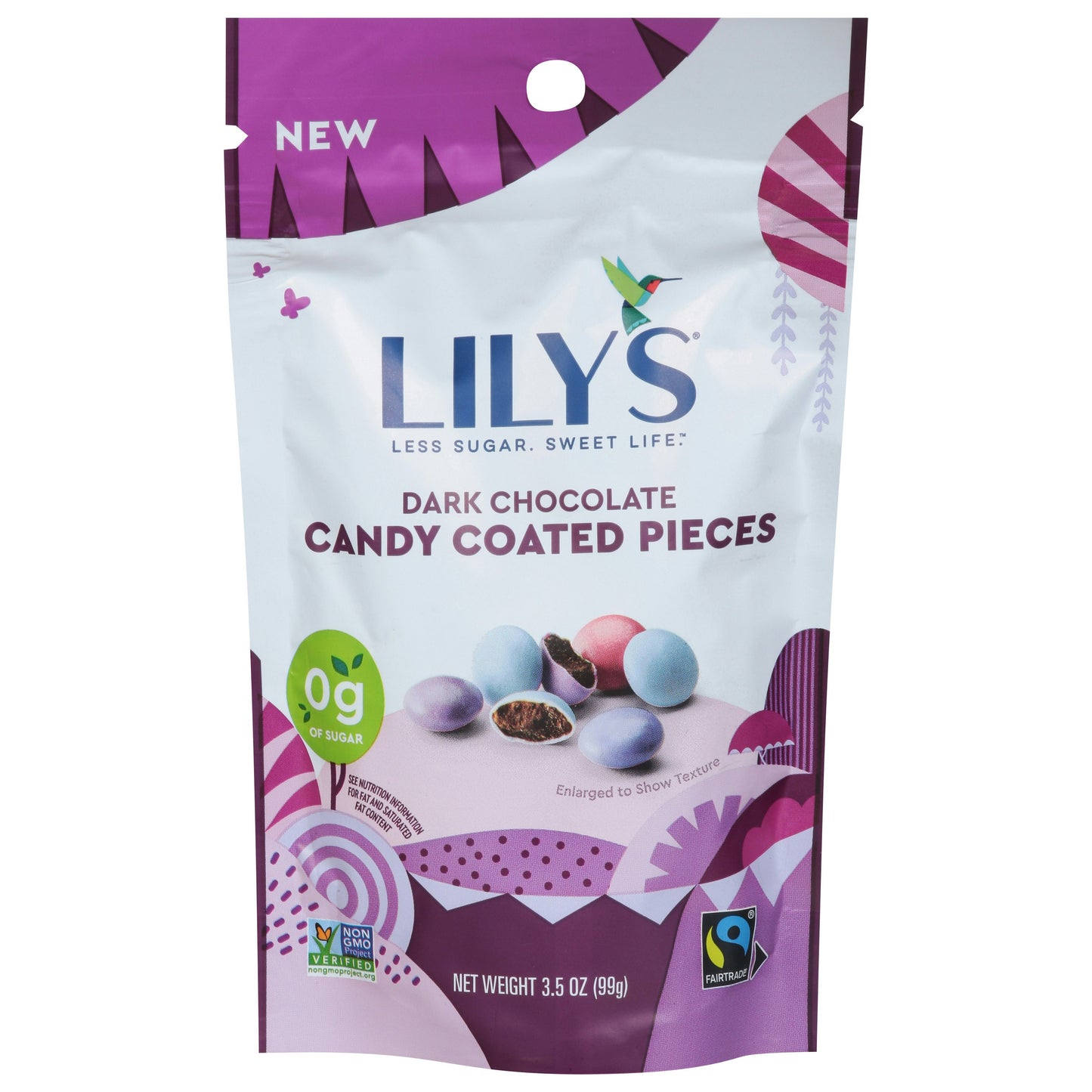 Lilys Sweets Candy Dark Chocolate Covered Pieces 3.5 Oz (Pack of 10)