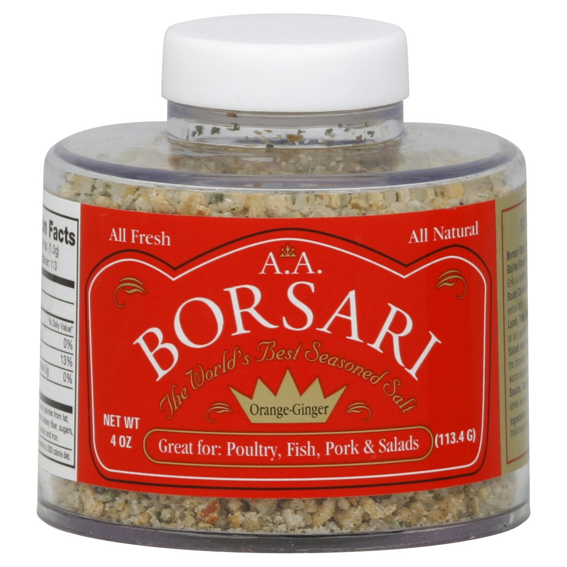 Borsari Seasoning Orange Ginger 4 Oz Pack of 6