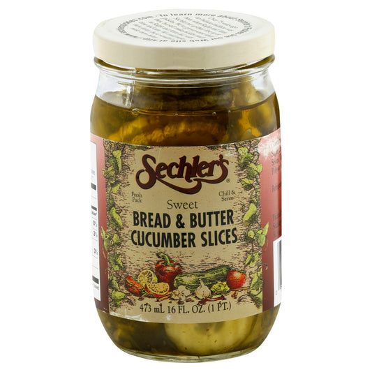 Sechlers Pickle Bread & Butter Slice 16 oz (Pack of 6)