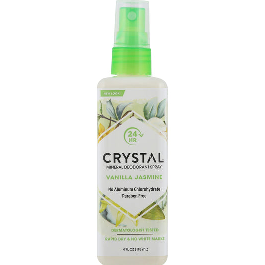 Crystal Body Deodorant Deodorant Spray Vanilla Jasmine 4 Oz (Pack Of 3)