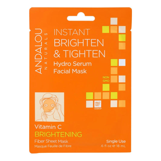 andalou Naturals Instant Brighten & Tighten Facial Mask - Vitamin C 0.6 fl. oz (Pack of 6)