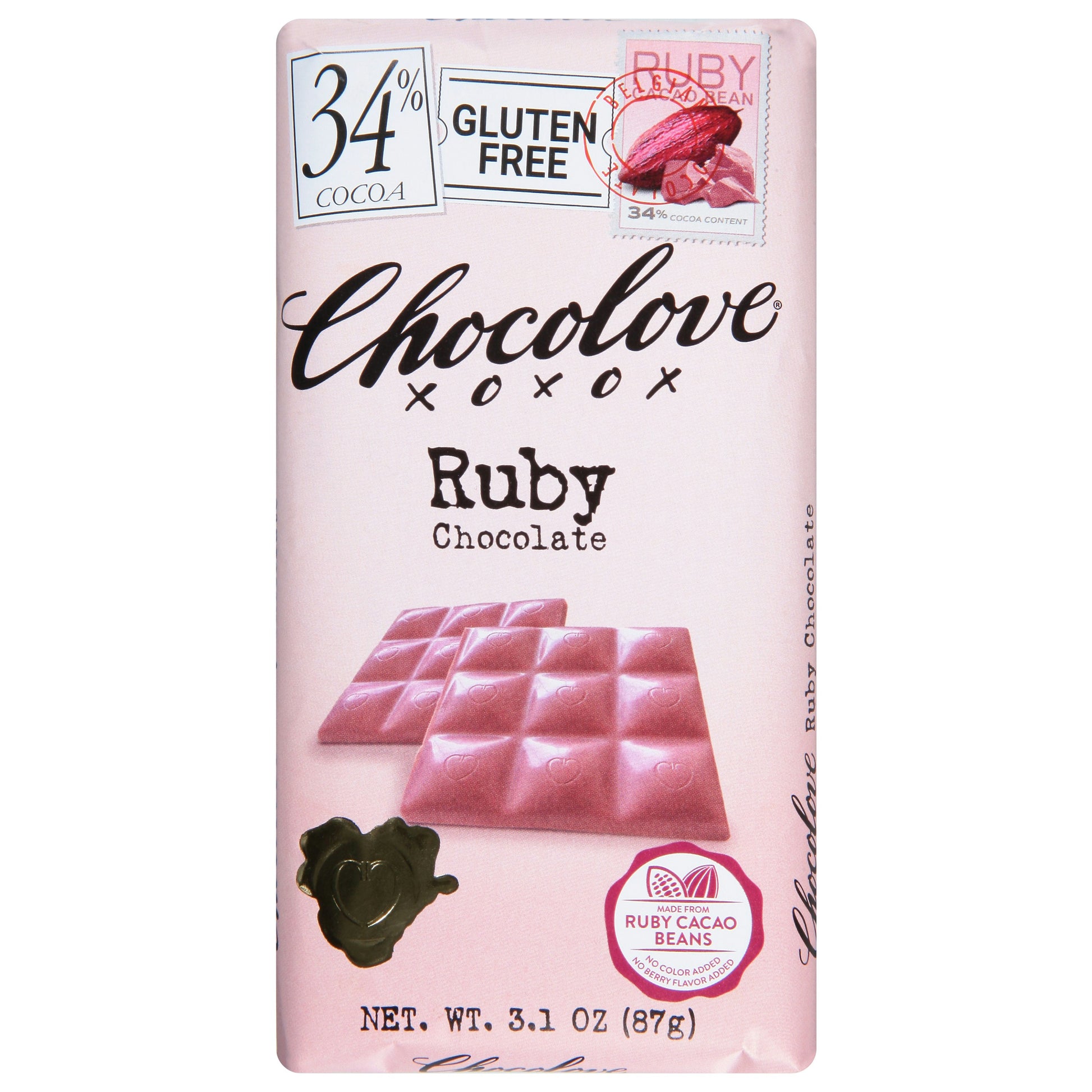 Chocolove Chocolate Bar Ruby 3.1 Oz (Pack of 12)