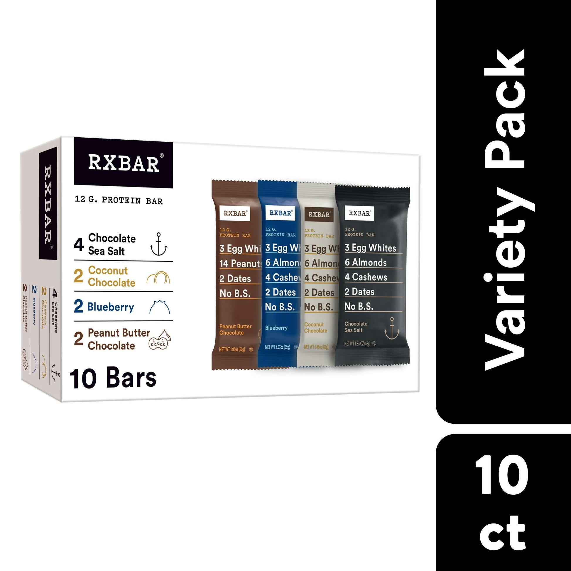 Rxbar Chocolate Sea Salt Peanut Butter Blueberry 18.3 Oz (Pack of 6)