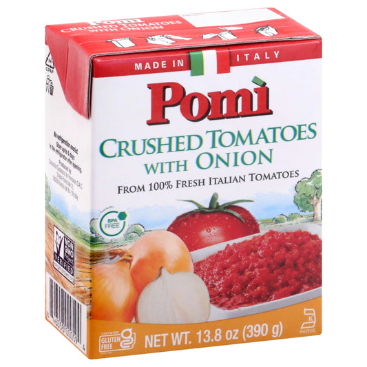 Pomi Tomatoes Crushed Onions 13.8 Oz Pack of 12