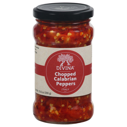 Divina Peppers Calabrian Chopped 10.2 Oz Pack of 6