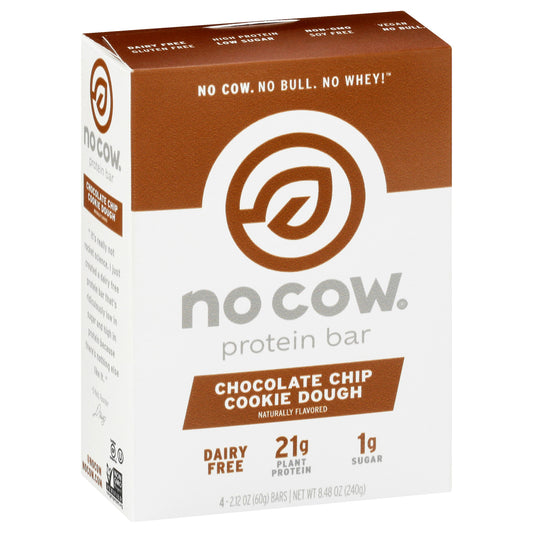 No Cow Bar Bar Cookie Dough 4Pack 8.48 Oz (Pack of 6)