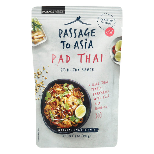 Passage Foods Gluten Free Pad Thai Stir Fry Sauce - 7 Ounce (Pack of 6)