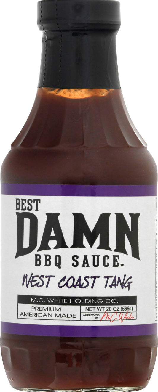 Best Damn BBQ Sauce Sauce BBQ West Coast Tang 20 Oz (Pack of 6)