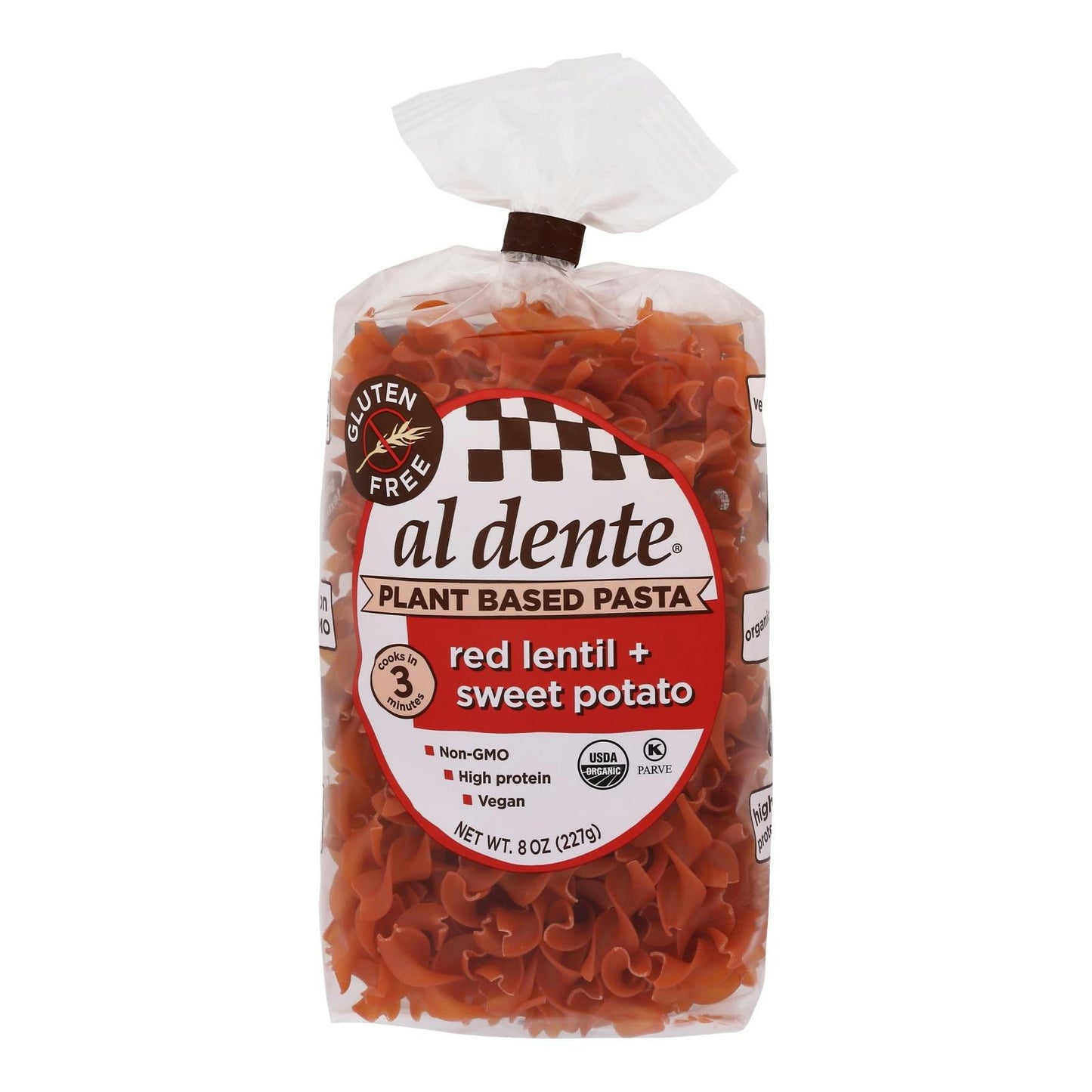 Al Dente - Pasta Organic Lentil Sweet Potato - 8 oz (Pack of 6)