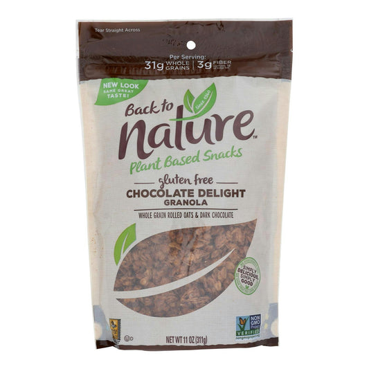 Back To Nature Dark Chocolate Chunks Granola Whole Grain Rolled Oats 11 oz (Pack of 6)