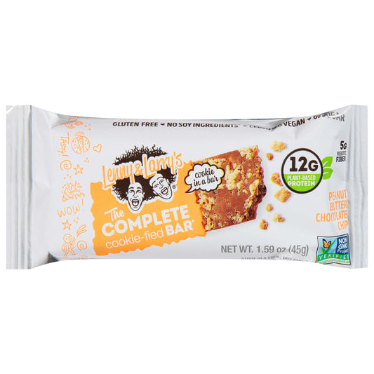 Lenny and Larrys Peanut Butter Chocolate Chip The Complete Cookie-Fied Bar 1.59 Ounce (Pack of 9)