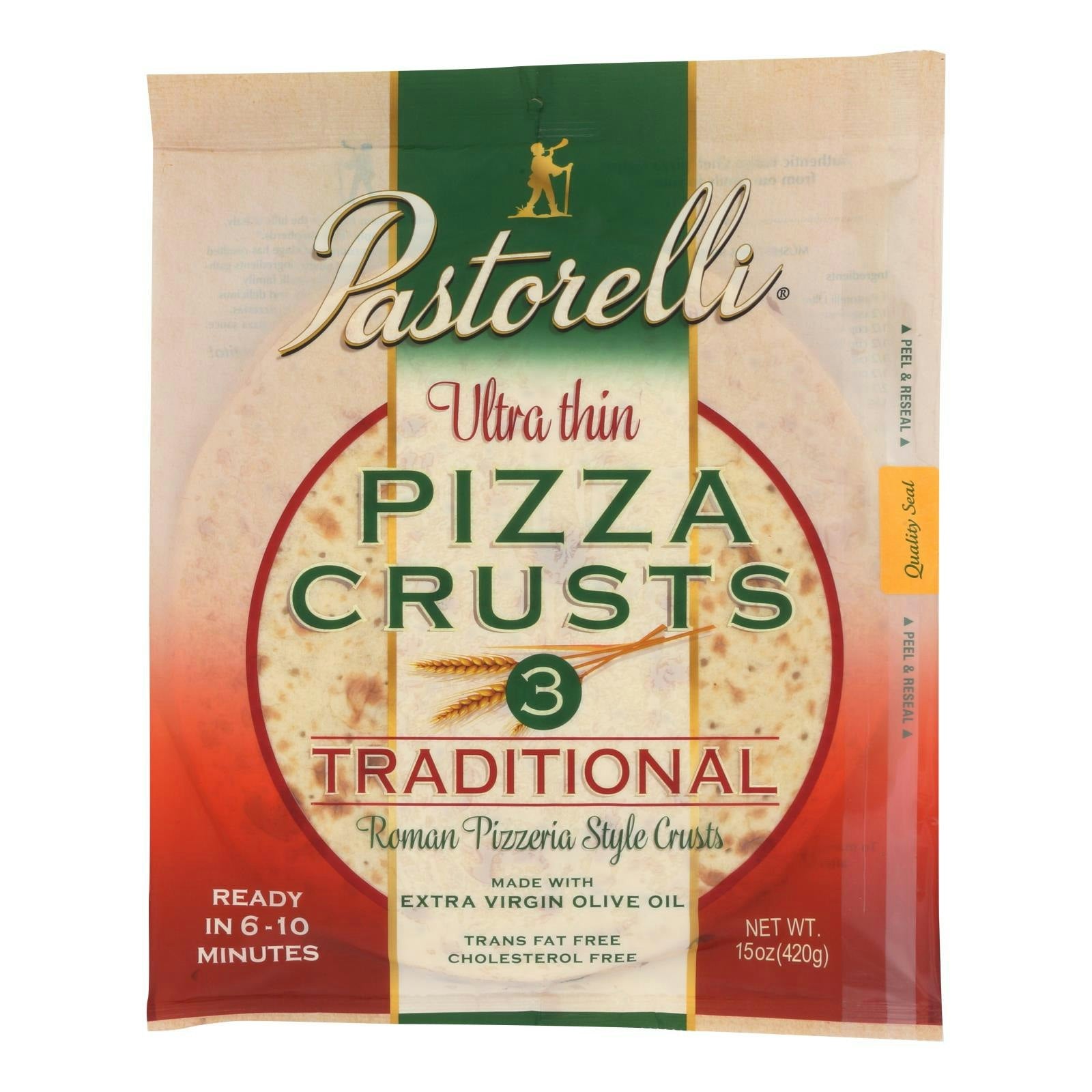 Pastorelli Ultra Thin White Pizza Crust - 3 per Pack (10 Packs Total)