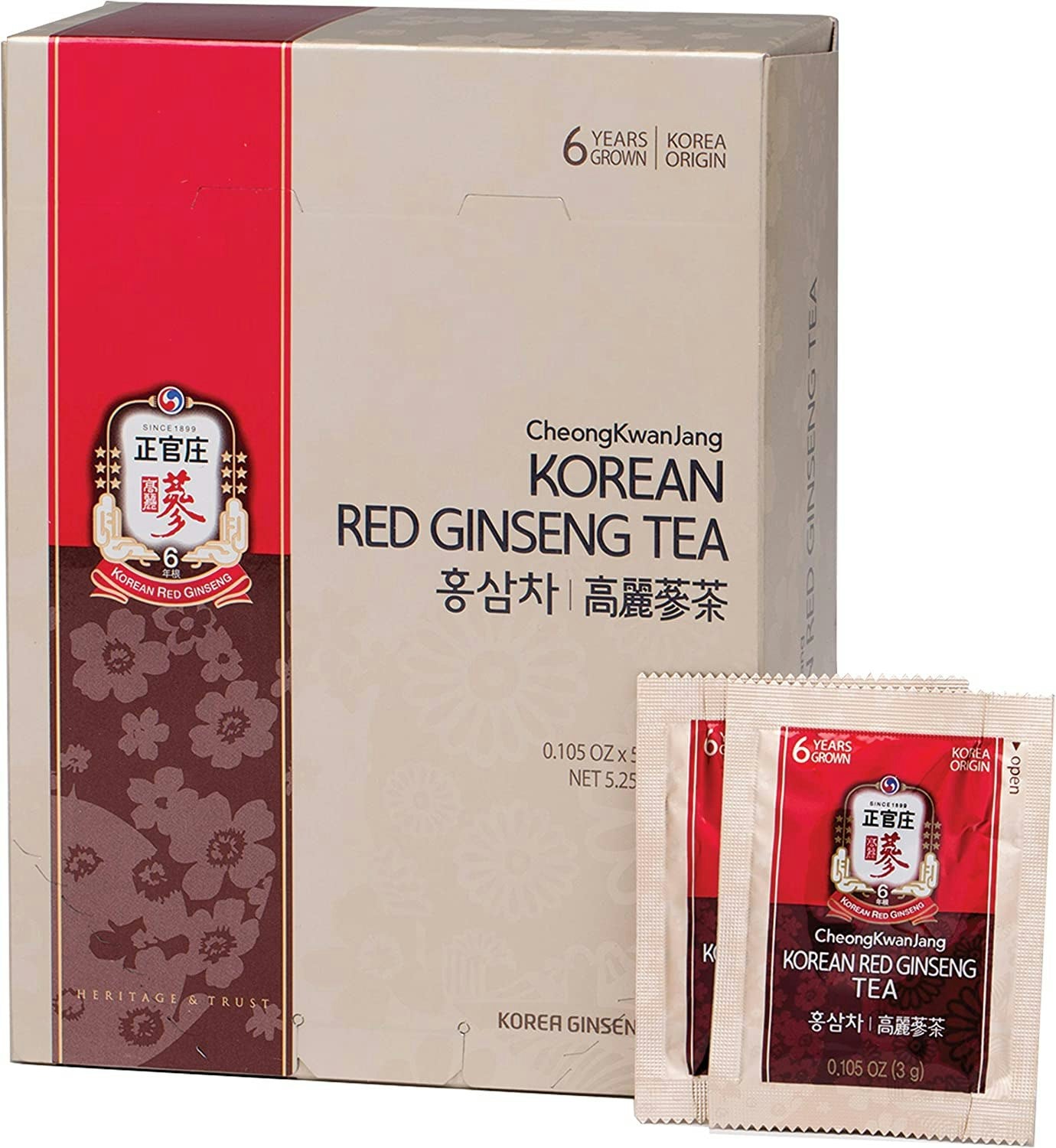 Cheong Kwan Jang - Tea Powder Korean Red Ginseng - .105 oz (50 Packets)