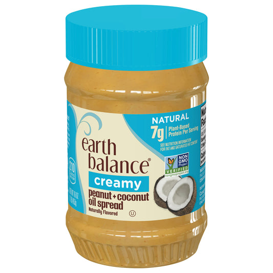 Earth Balance Peanut Butter Creamy Coconut 16 oz (Pack of 12)