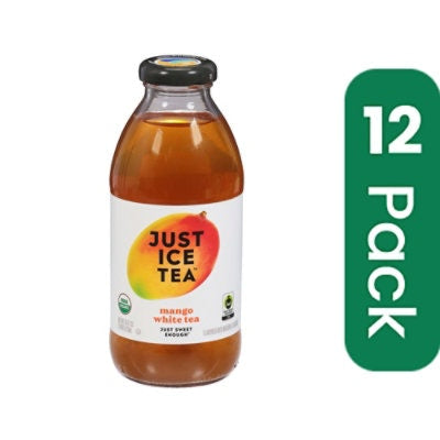 Just Ice Tea Tea Mango White Organic 16 FO (Pack of 12)