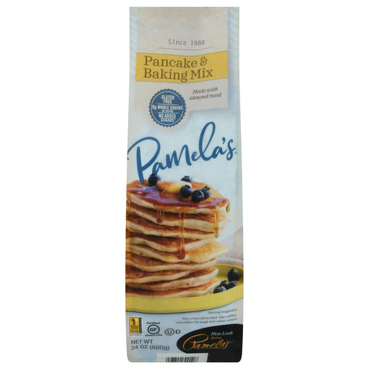 Pamelas Mix Pancake Baking Wheat free Gluten Free 24 oz (Pack of 6)