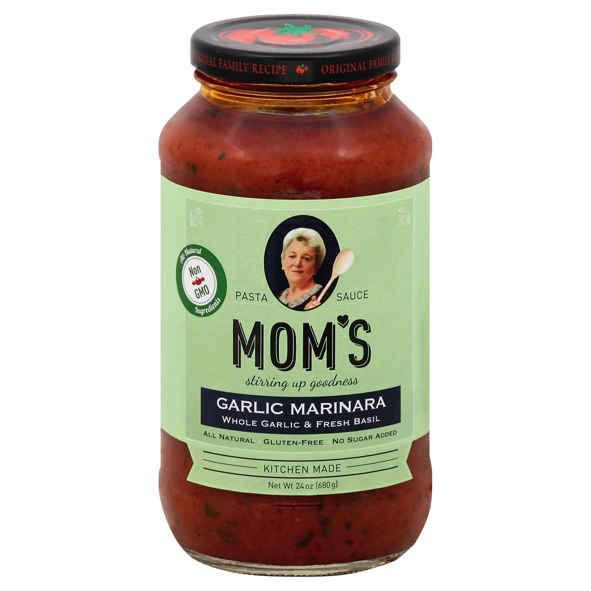 Moms Sauce Pasta Garlic Marinara 24 Oz Pack of 6