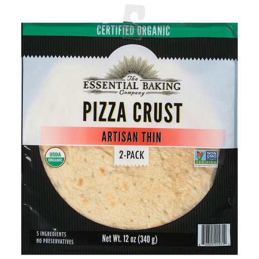 The Essential Baking Pizza Crust Thin Organic 2 Count 12 Oz Pack of 10