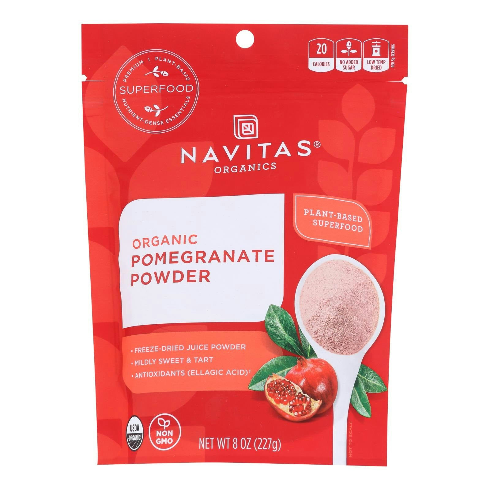 Navitas Naturals Pomegranate Powder - Organic - Freeze-Dried - 8 oz (Pack of 6)