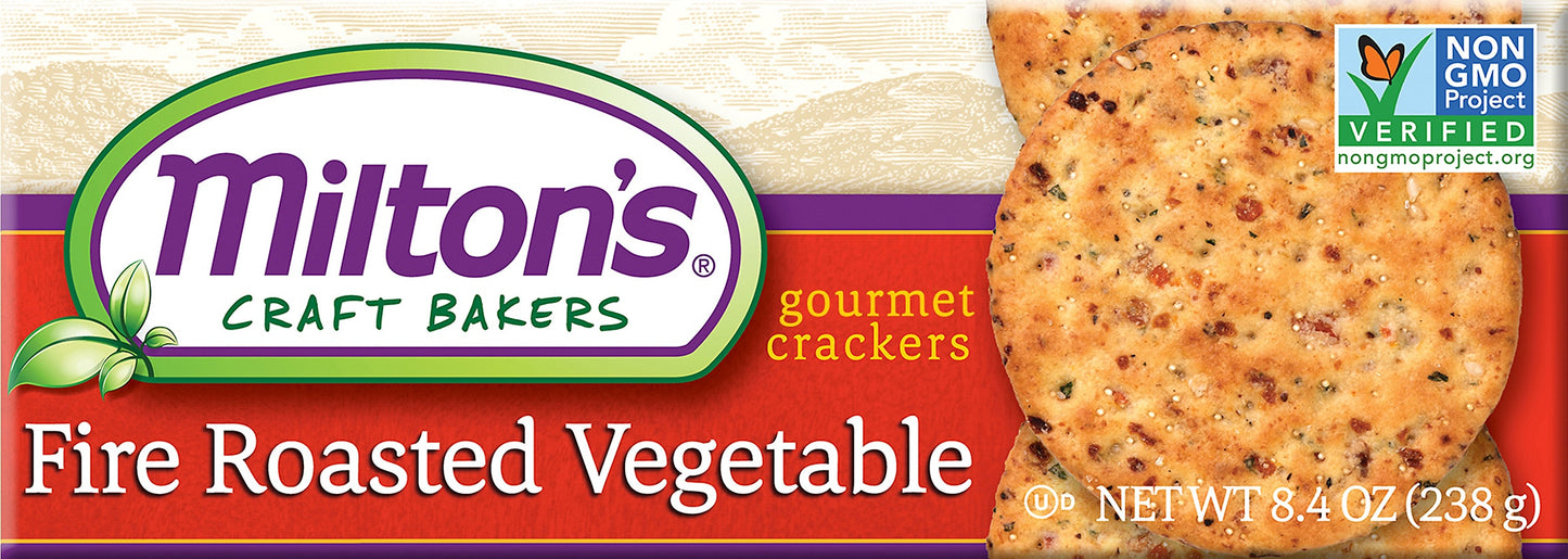 Miltons Cracker Veg Fire Roasted 8.4 Oz (Pack of 8)